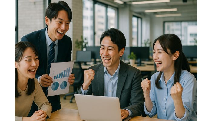成功事例として紹介されている企業のオフィス風景