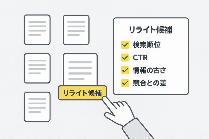リライト対象の記事の選定基準