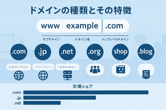 ドメインの種類とその特徴