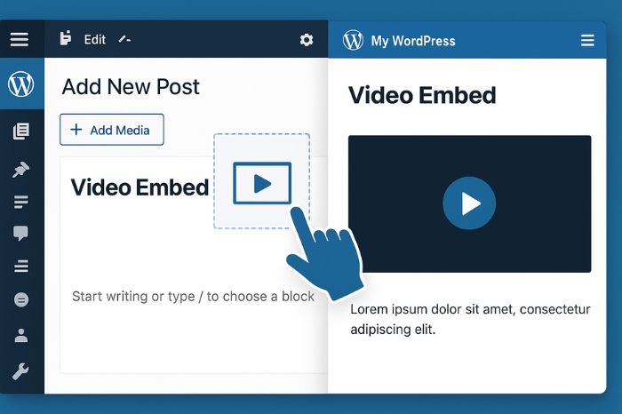 WordPressサイトでの動画埋め込み