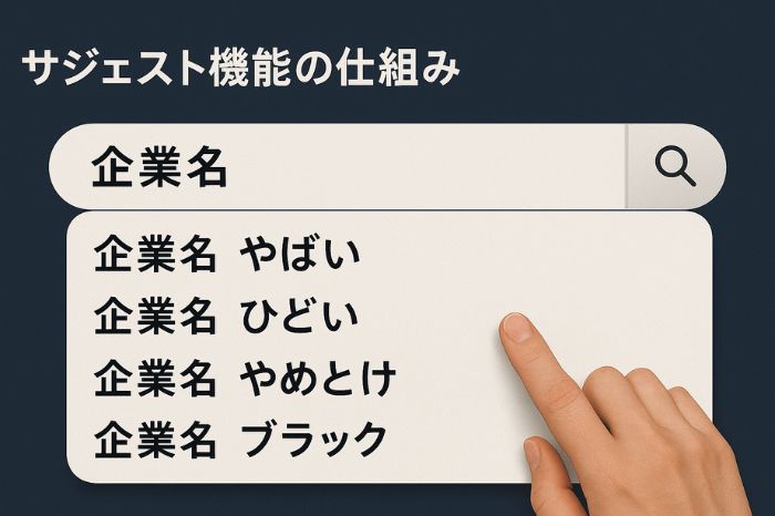 サジェスト機能とネガティブ表示の仕組み