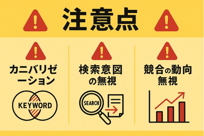 キーワード選定時の注意点