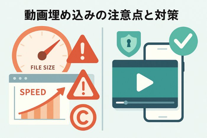 動画埋め込みの注意点と対策