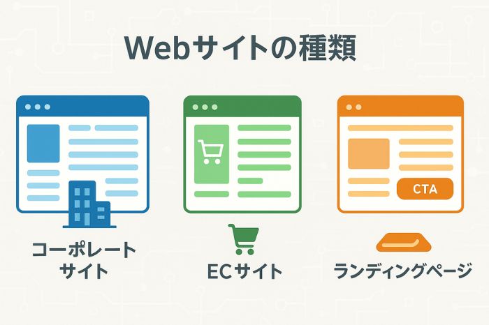 Webサイトの種類とそれぞれの特徴