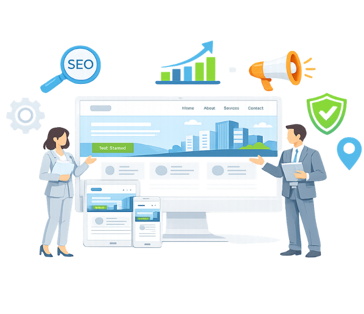 ホームページ制作イメージ - PC・タブレット・スマホ対応