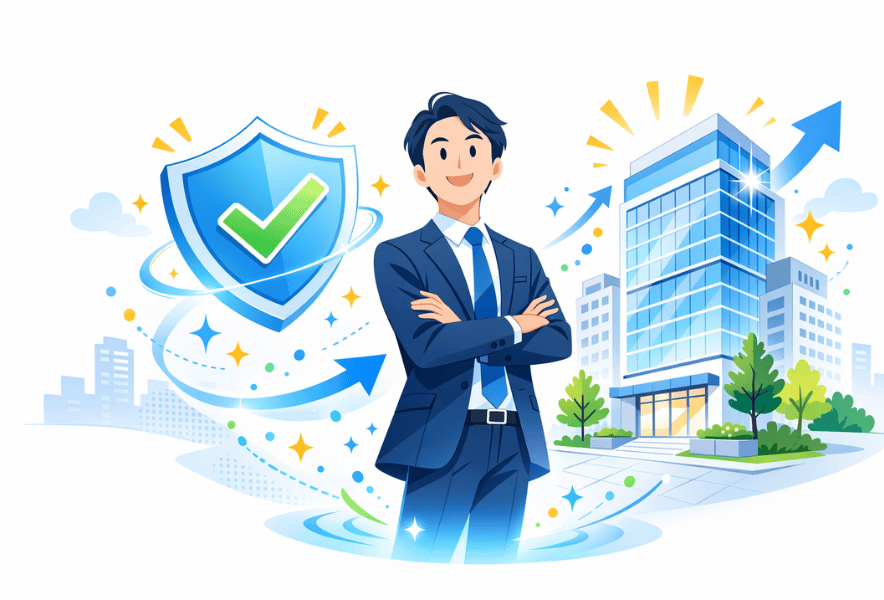 企業の信頼を守るサジェスト対策のまとめイラスト