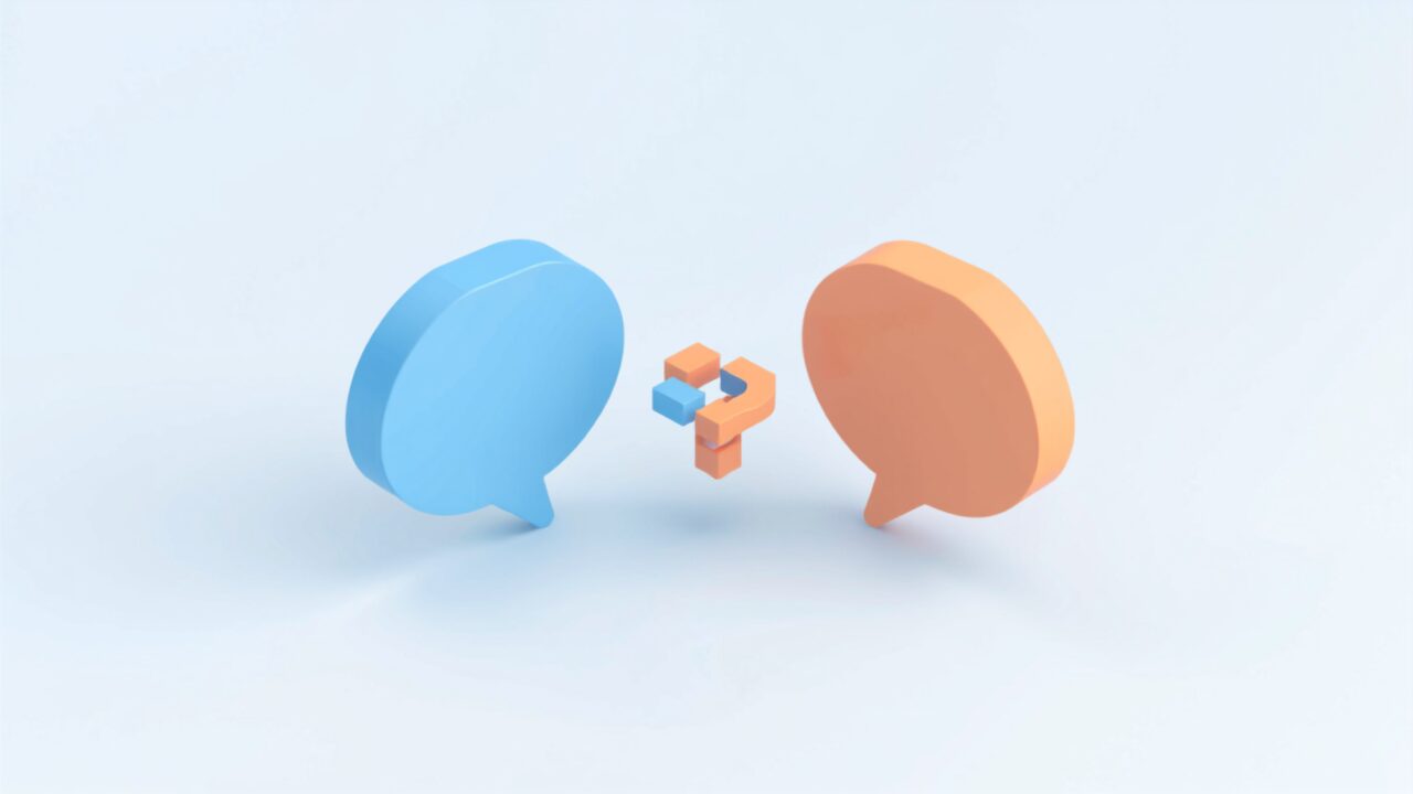 よくある質問を表す吹き出しのイラスト