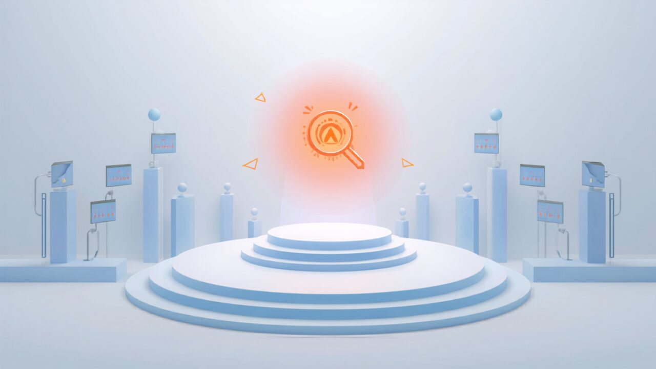 Google I/O 2026で発表された検索エージェント時代の幕開けを表すアイソメトリックイラスト