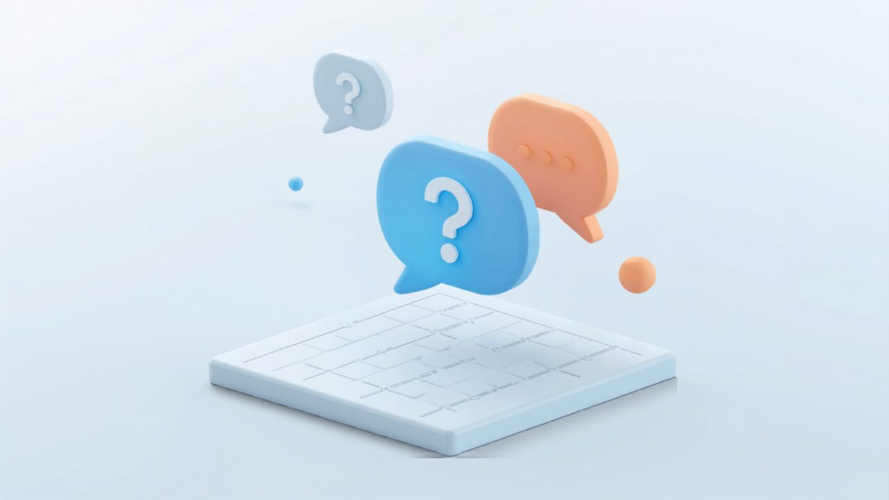 クエリファンアウトに関するよくある質問FAQを表したアイソメトリックイラスト