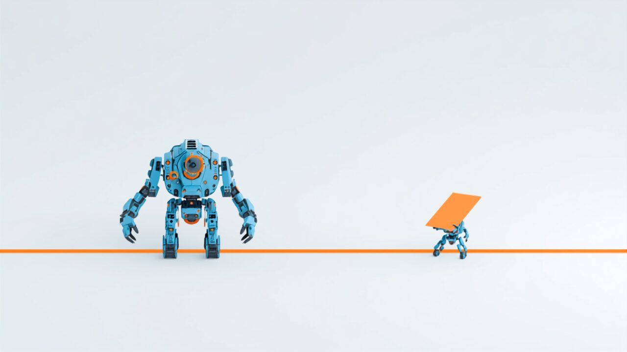 GooglebotとAIクローラーのレンダリング能力の違いを表すイラスト