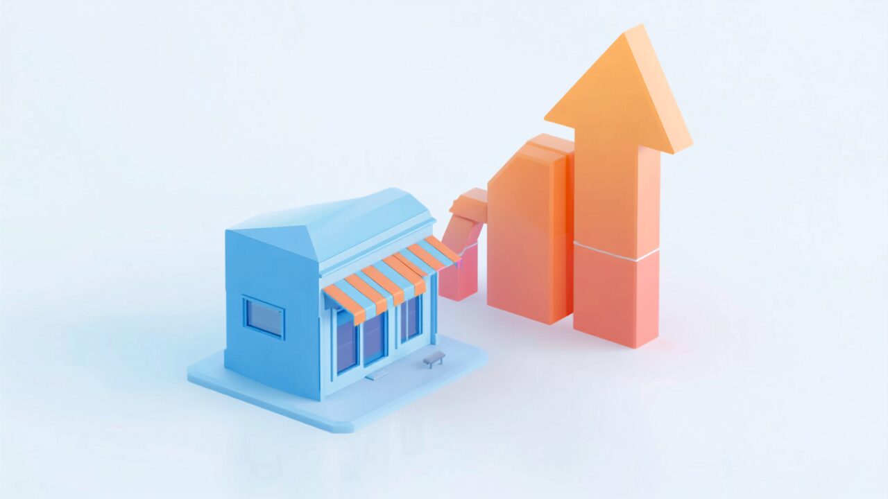 中小企業のWeb集客への影響のイメージ(店舗と集客の変化)