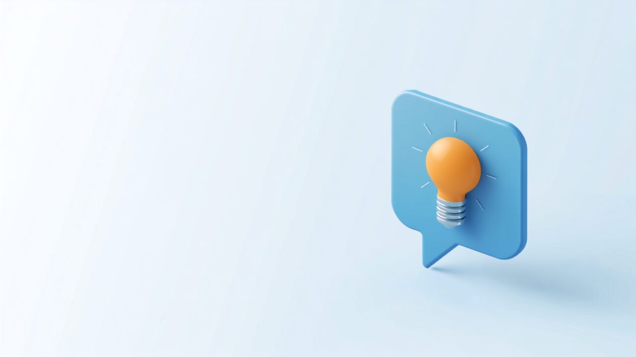 よくある質問を表す吹き出しと電球のイメージ