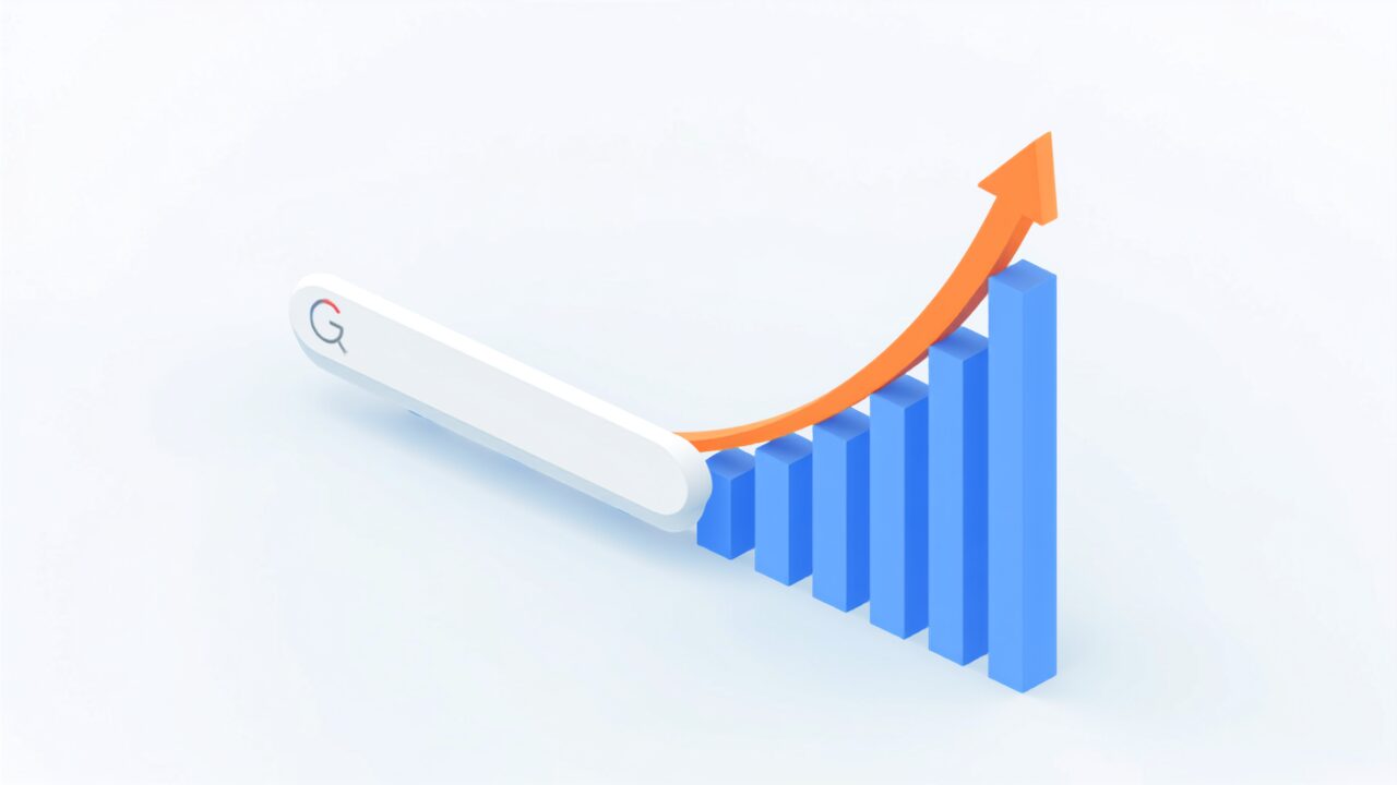 AI時代にGoogle検索が成長を続けるイメージ