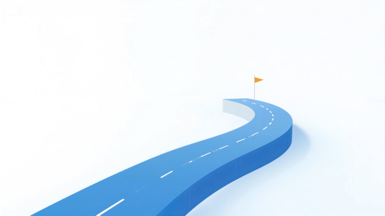 SEO投資の次の一歩を示す道のイメージ