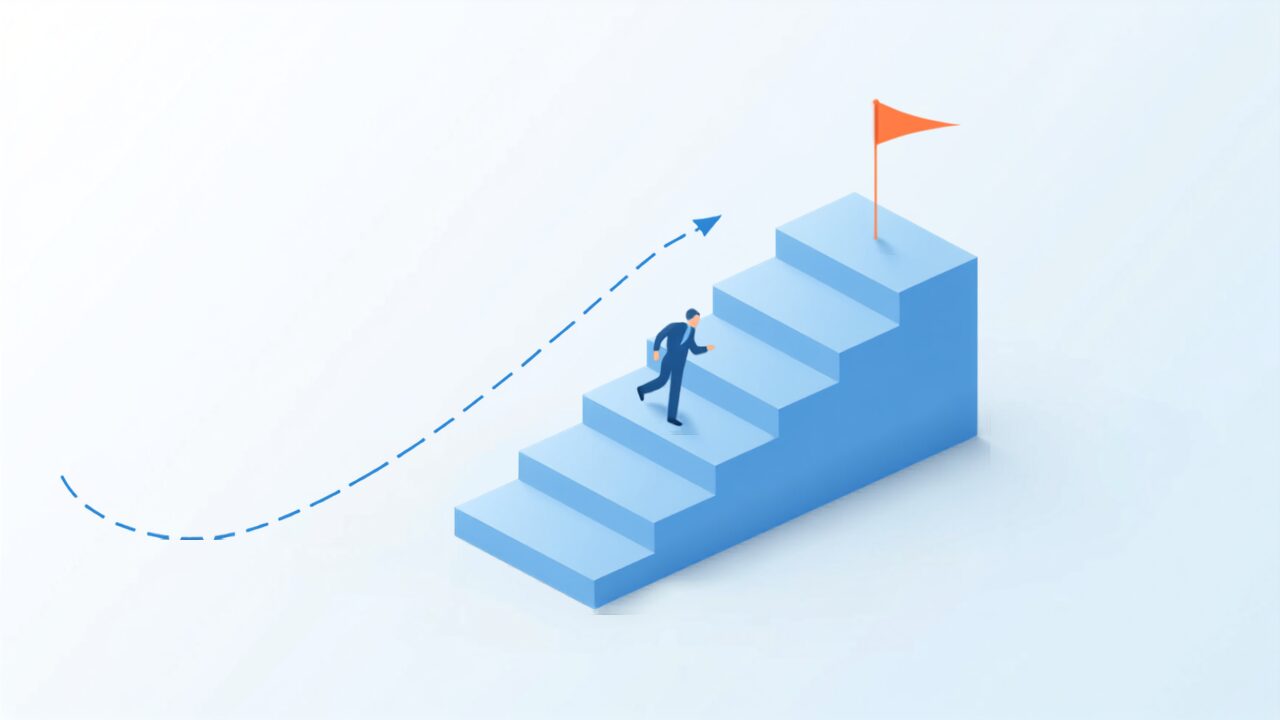 5つのステップを上る実践イメージ