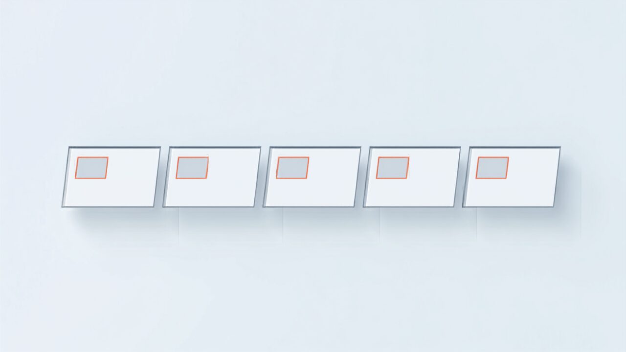 トップニュースのカルーセルを表すニュースカードのイラスト