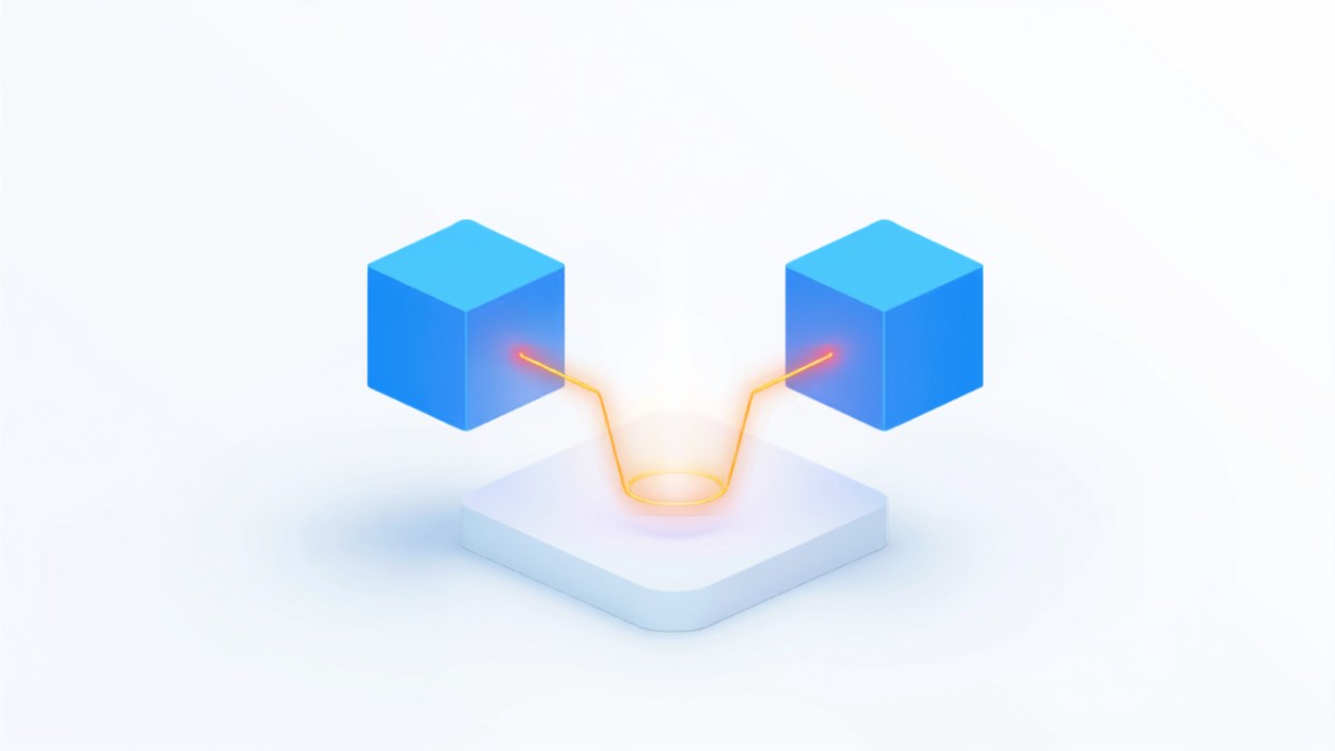 Googleタグとタグマネージャーの統合を表すアイソメトリックイラスト