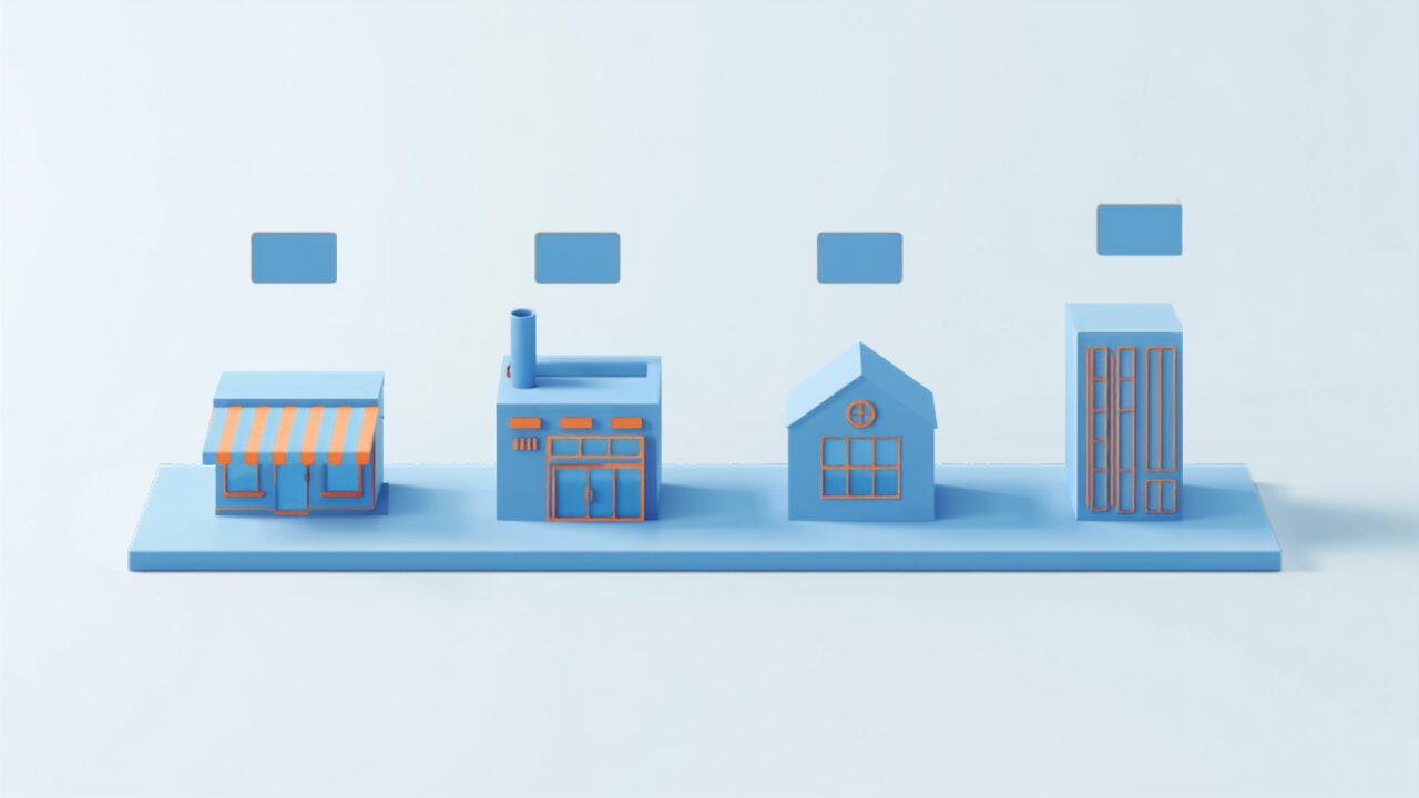 業種別にGoogleトレンドを活用する様子を表したイラスト