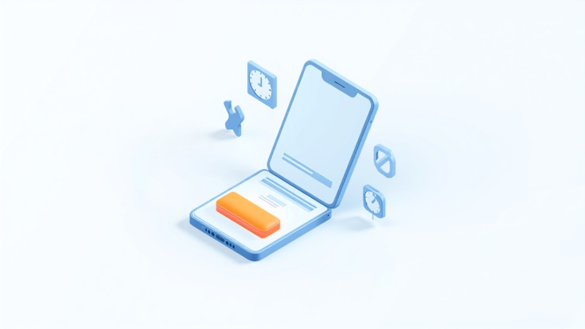 スマートフォンの予約ページを整えるイメージ