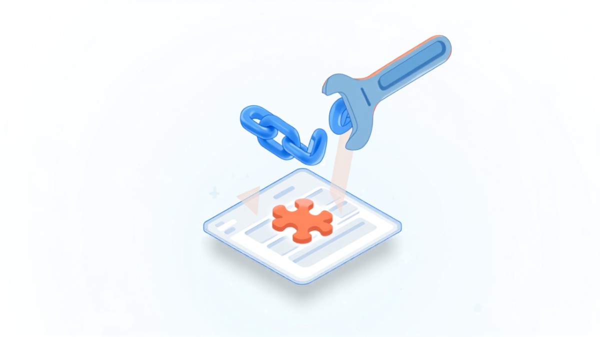 リンク切れをアーカイブ版につなぎ直すWordPressプラグインのイラスト