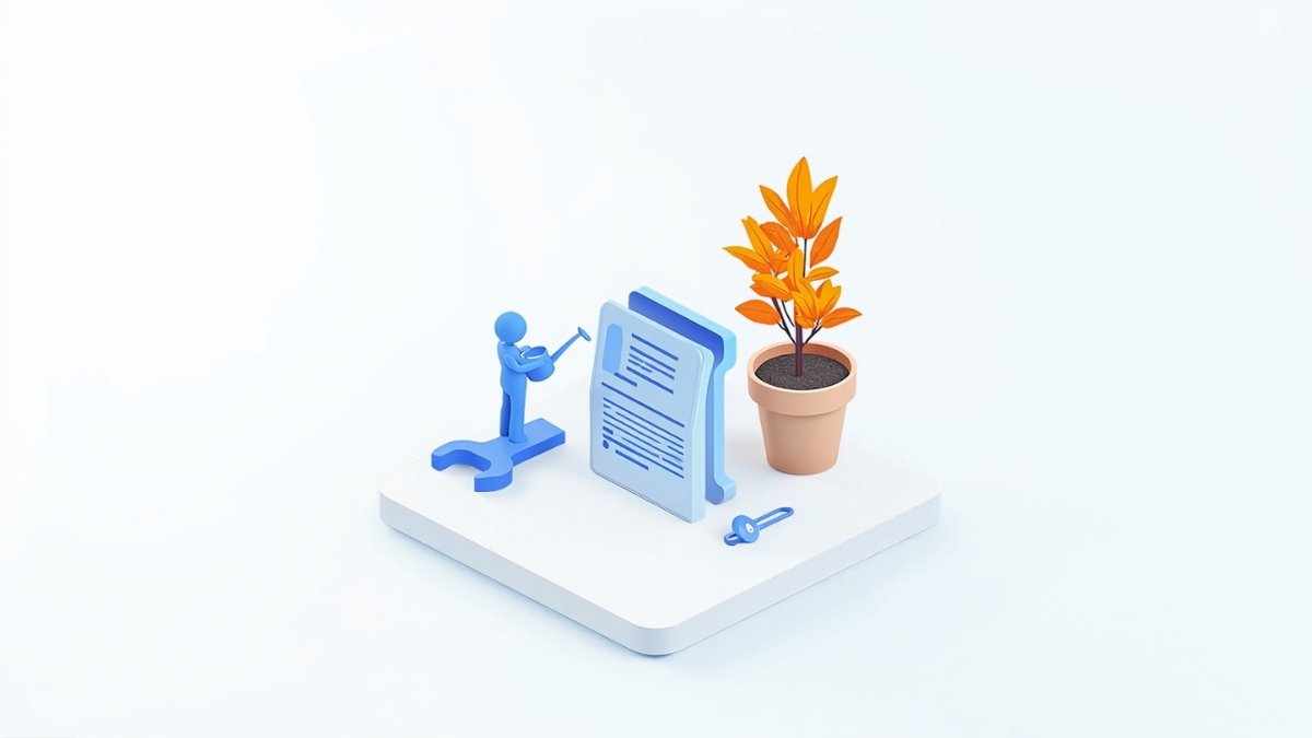 公開後の運用と成長を植木で表したイラスト